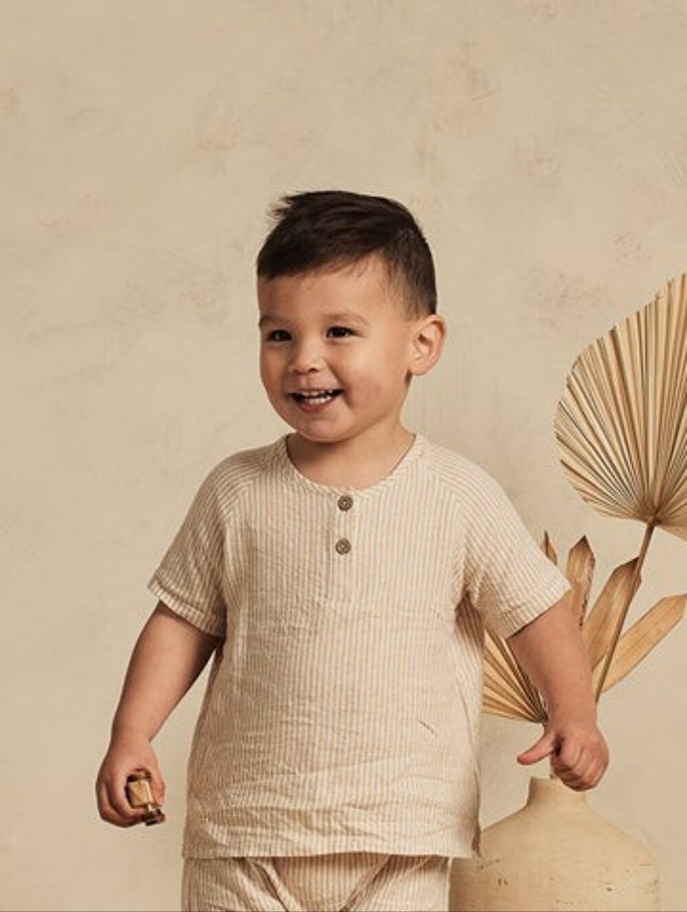 Rylee + Cru Ziggy Shirt | Sand Stripe